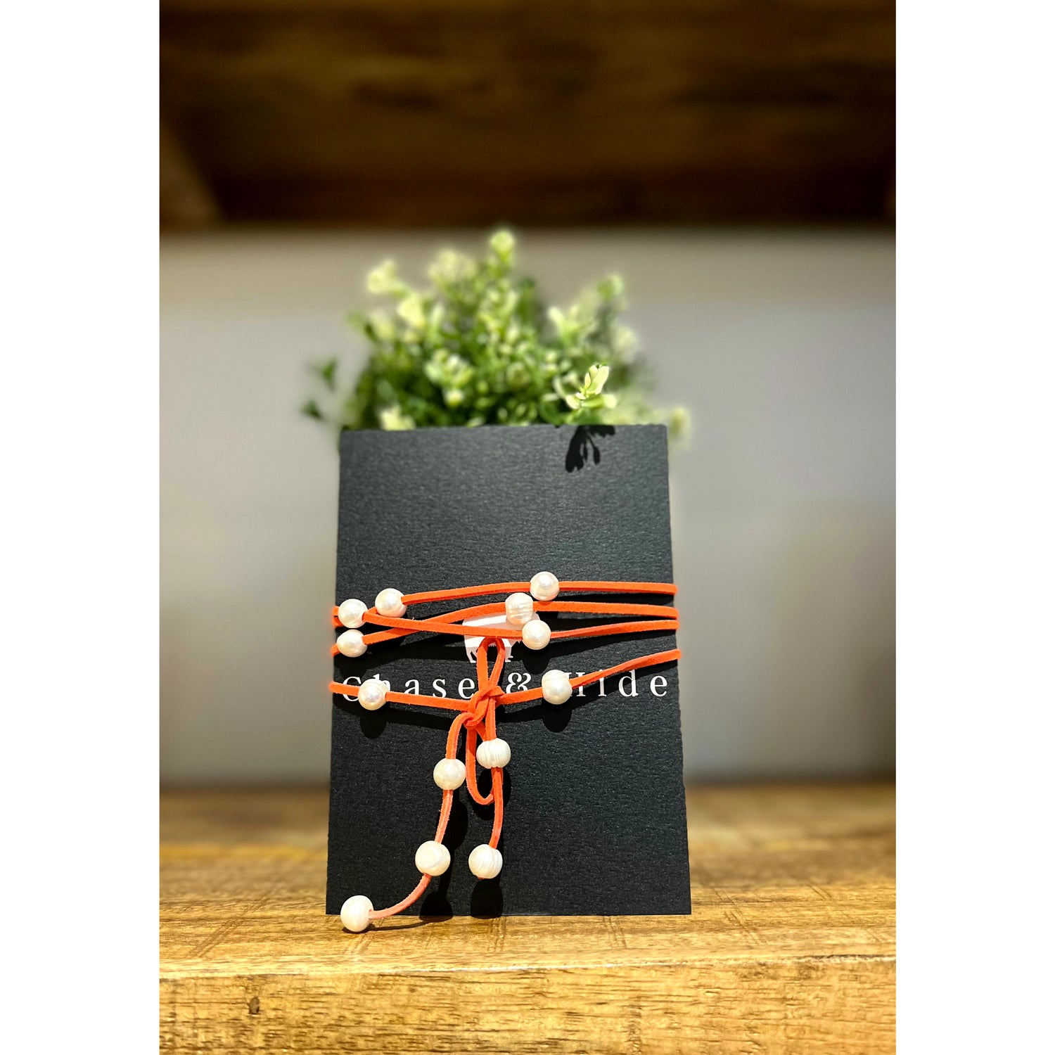 Pearl Lariat Orange