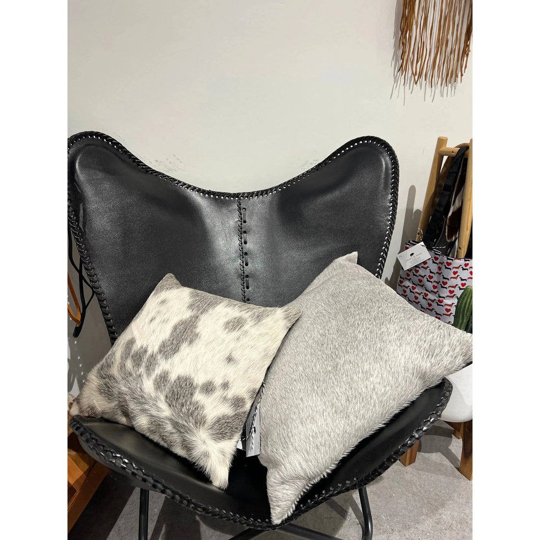 Black Leather Butterfly Chair