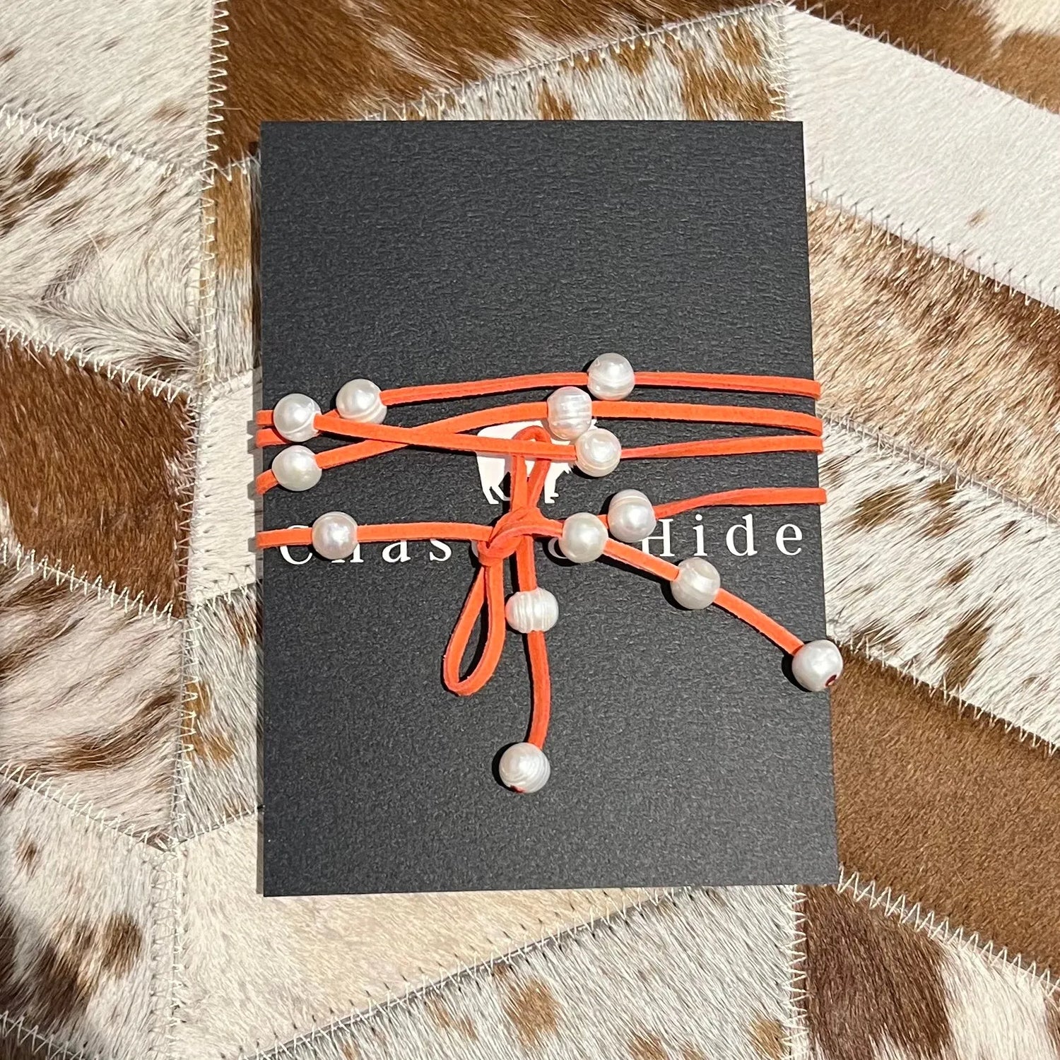 Pearl Lariat Orange