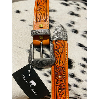 Tooled Leather Belts 