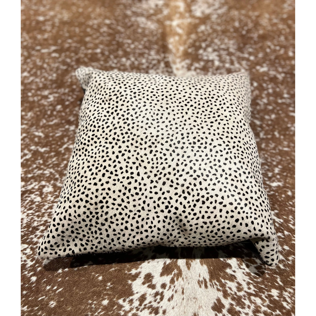 Cowhide Print Spotted Cushion 
