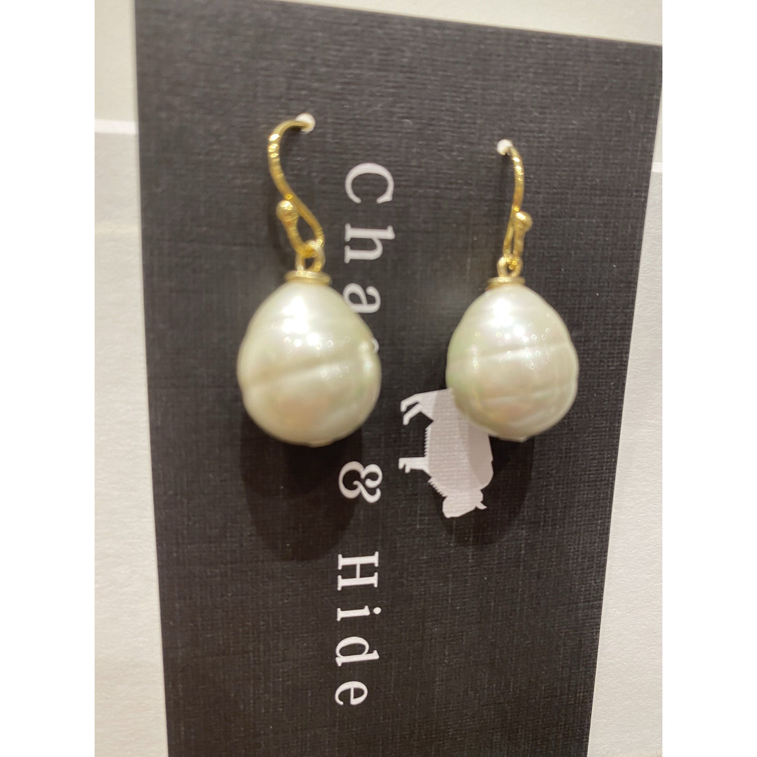 18ct gold filled & pearl drop earrings